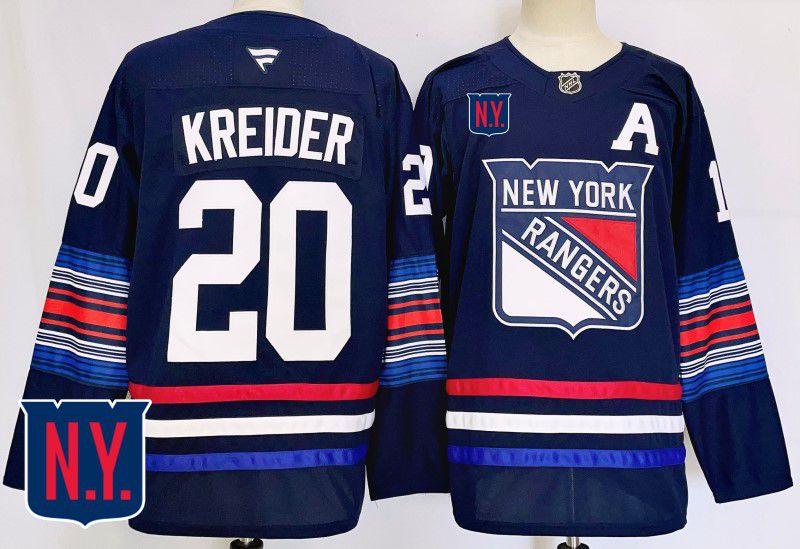 Men New York Rangers #20 Kreider Blue Fanatics 2025 NHL Jersey style 2->kansas city chiefs->NFL Jersey